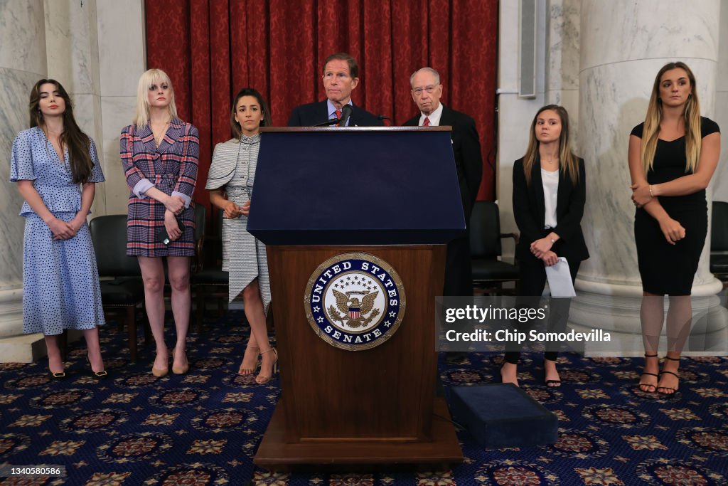 Bipartisan Senators Hold News Conference On FBI's Handling Of Nassar Case