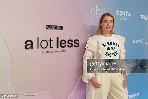 Marie von den Benken attends the a lot less by Lena Meyer-Landrut show during the ABOUT YOU Fashion Week Autumn/Winter 21 at Kraftwerk on September...