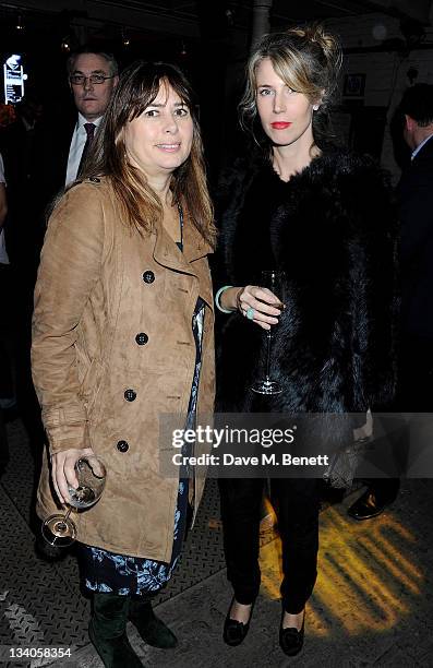 Editor of UK Vogue Alexandra Shulman and guest attend the launch of the Vertu Constellation, the luxury mobile phone maker's first touchscreen...