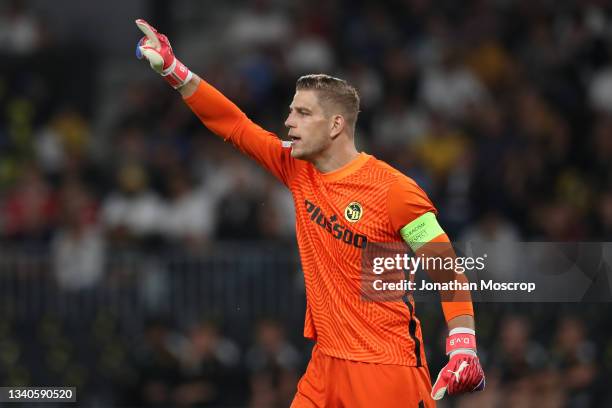 David von Ballmoos of Young Boys during the UEFA Champions League group F match between BSC Young Boys and Manchester United at Stadion Wankdorf on...