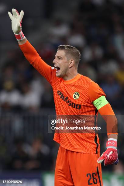 David von Ballmoos of Young Boys during the UEFA Champions League group F match between BSC Young Boys and Manchester United at Stadion Wankdorf on...