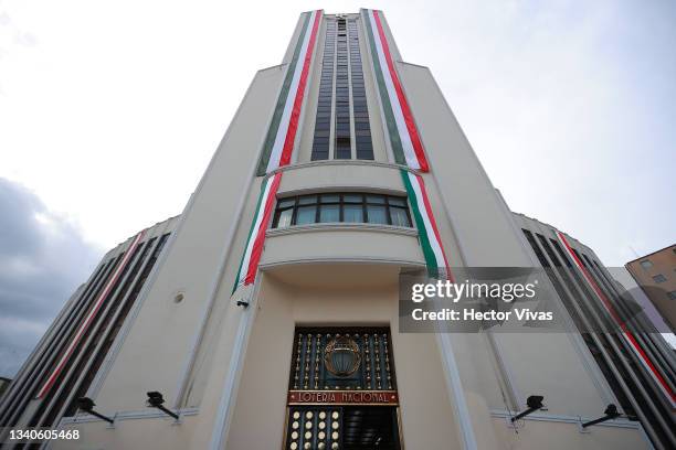 General view of the National Lottery building during the annual shout of independence as part of the independence day celebrations on September 15,...