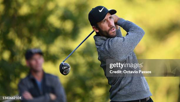 Romain Wattel of France tees off the 10th hole during Day One of the Dutch Open at Bernardus Golf on September 16, 2021 in...