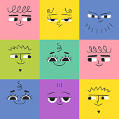 faces seamless pattern