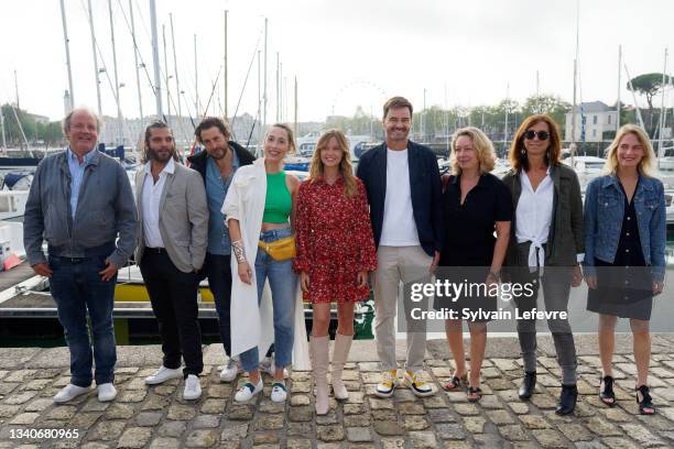Annelise Hesme, Hubert Delattre, Marilyn Lima, Stéphan Guérin-Tillié and team attend the photocall for "J'ai menti" during the Fiction Festival - Day...