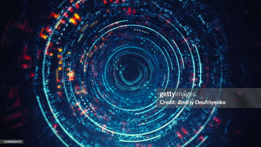 Abstract circular data tunnel