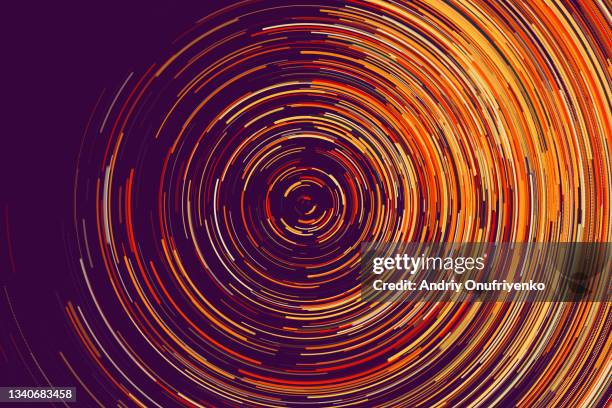 abstract circular glowing lines - big data circle stock-fotos und bilder