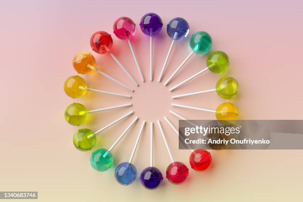 lollipop circular pattern - repetition concept stock pictures, royalty-free photos & images