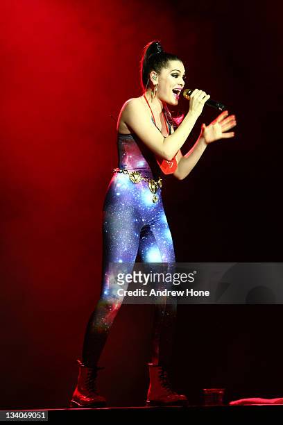 Jessie J performs during F1 Rocks in Sao Paulo - Jessie J and Macy Gray at Via Funchal on November 24, 2011 in Sao Paulo, Brazil.