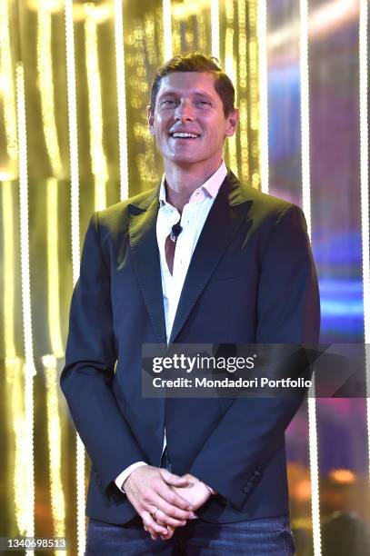 The competitor Aldo Montano of Big Brother Vip 6 enters the house to participate in the first episode of the television broadcast. Rome , September...