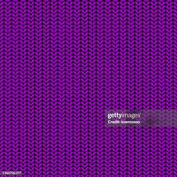 purple seamless vector knitted background - royal purple background stock illustrations