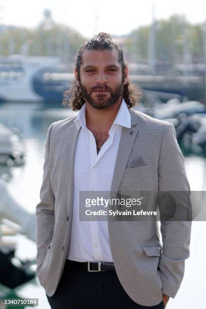 Vincent Heneine attends the photocall for "VTC" during the Fiction Festival - Day Three on September 16, 2021 in La Rochelle, France.