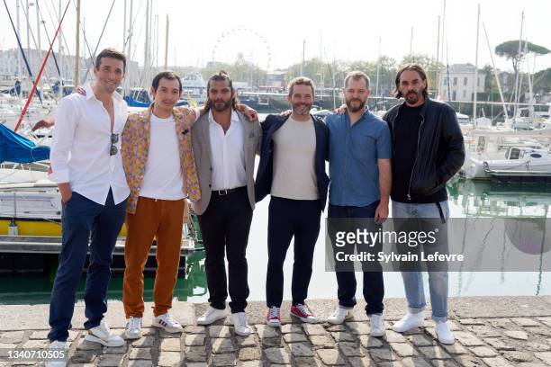 Eric Pellegrin, Nicolas Phongpheth, Vincent Heneine, Gringe attend the photocall for "VTC" during the Fiction Festival - Day Three on September 16,...