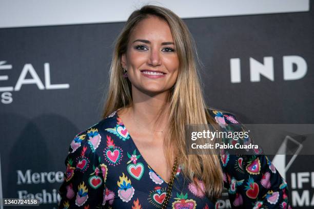 Alba Carrillo attends Agatha Ruiz de la Prada fashion show during the Merecedes Benz Fashion Week September 2021 edition on September 16, 2021 in...