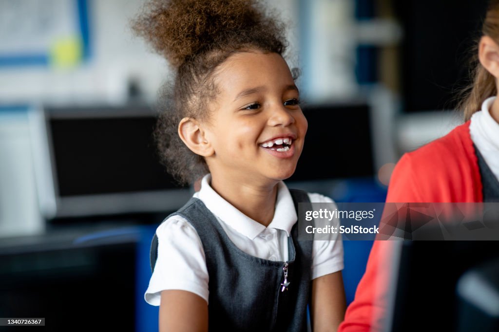 Smiling Schoolgirl Portrait