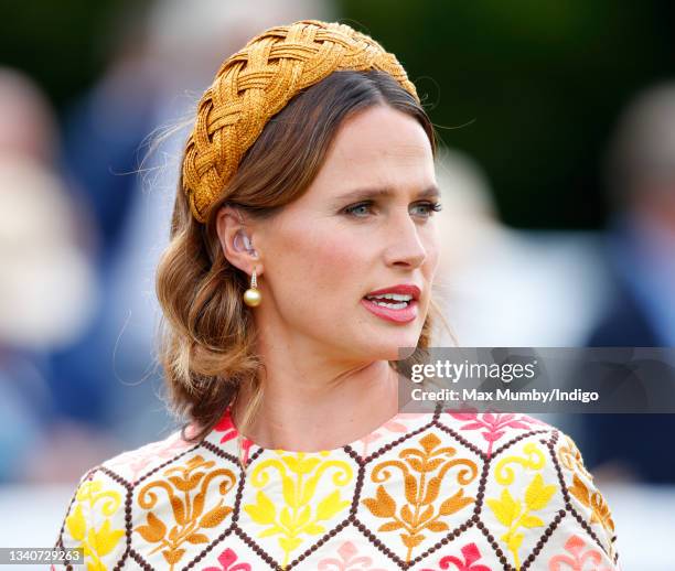 Francesca Cumani attends day 1 of the Qatar Goodwood Festival at Goodwood Racecourse on July 27, 2021 in Chichester, England.