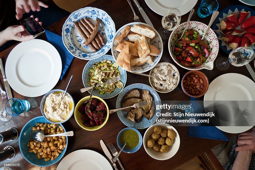 Table full of Mezze