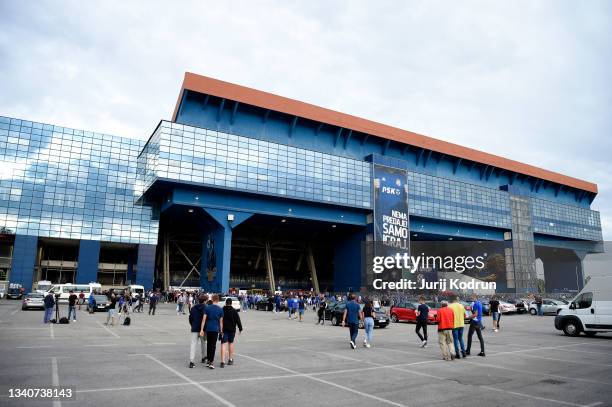 General view outside the stadium prior to the UEFA Europa League group H match between Dinamo Zagreb and West Ham United at Maksimir Stadium on...