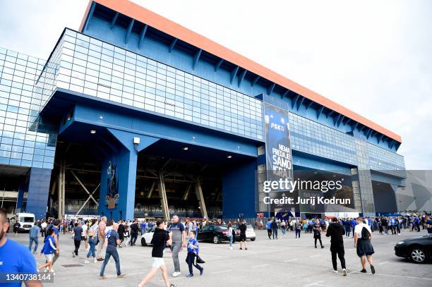 General view outside the stadium prior to the UEFA Europa League group H match between Dinamo Zagreb and West Ham United at Maksimir Stadium on...