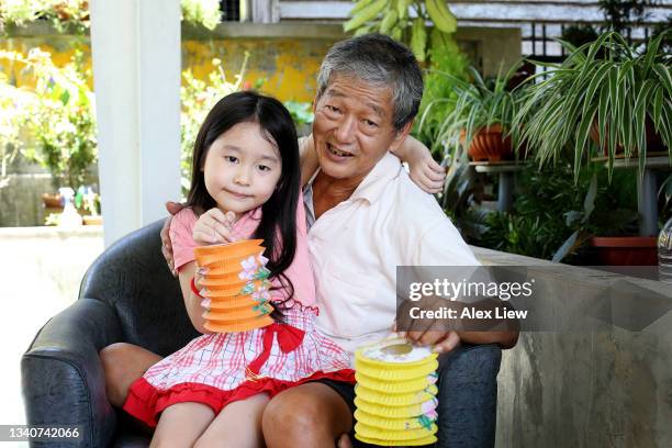 happy mid-autumn festival! - light vivid children senior young focus stock pictures, royalty-free photos & images