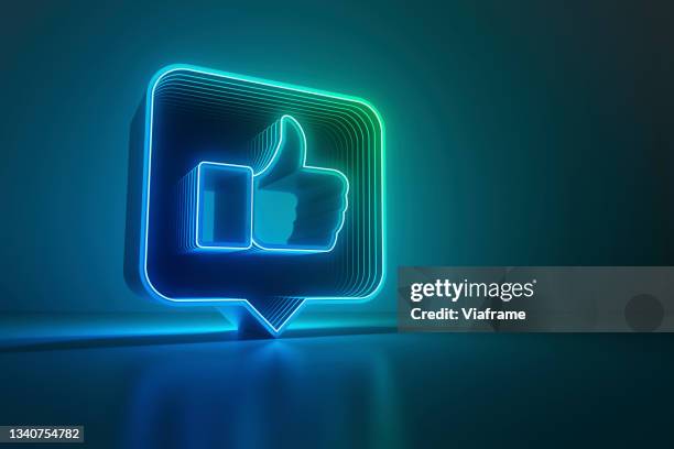 thumbs up infinity mirror icon - thumb emoji stock pictures, royalty-free photos & images