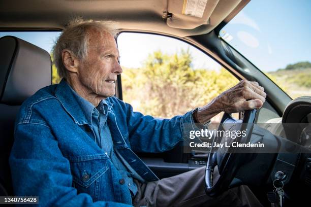 Director/actor Clint Eastwood is photographed for Los Angeles Times on September 2, 2021 on the grounds of his Tehama Golf Club in Carmel-by-Sea,...