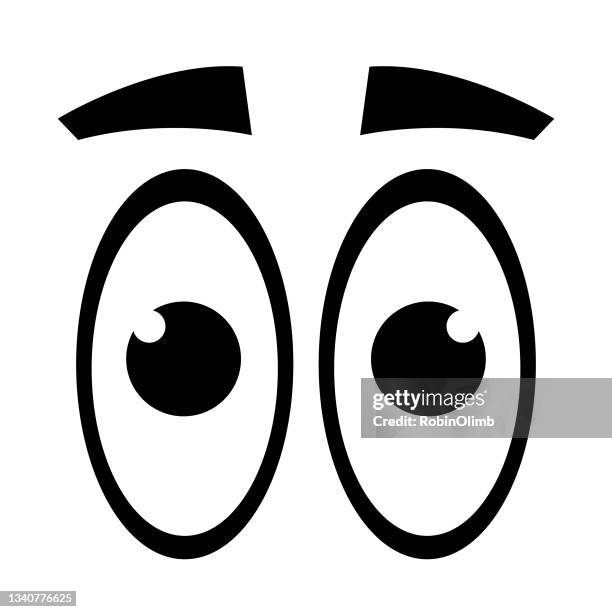 eyes looking icon - cartoon eyes stock illustrations