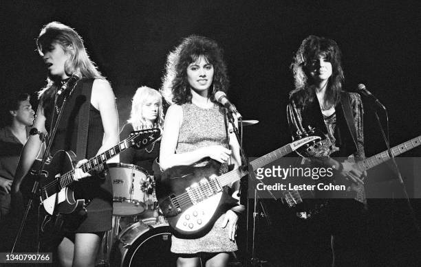 American rock musician and songwriter Vicki Peterson, American drummer Debbi Peterson, American singer-songwriter Susanna Hoffs and American bassist,...