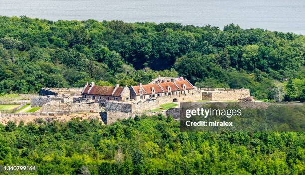 fort ticonderoga view from mount defiance - fort ticonderoga stock pictures, royalty-free photos & images