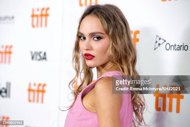 Lily-Rose Depp attends the "Silent Night" Premiere during the 2021 Toronto International Film Festival at Roy Thomson Hall on September 16, 2021 in...