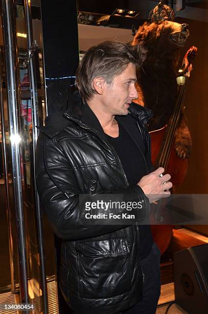 Stanislas Merhar attends the Lancel celebration of '135 Years Of French Legerete' Hosted By Sienna Miller at Lancel Shop Champs Elysees on November...
