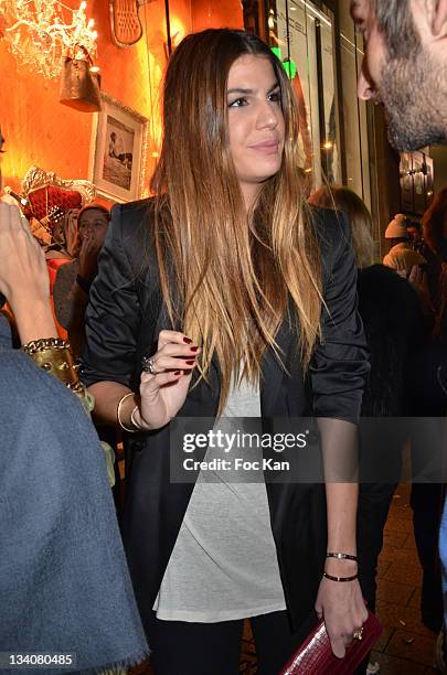 Bianca Brandolini d' Adda attends the Lancel celebration of '135 Years Of French Legerete' Hosted By Sienna Miller at Lancel Shop Champs Elysees on...