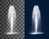 Fountain cascade, vertical water jets and splashes