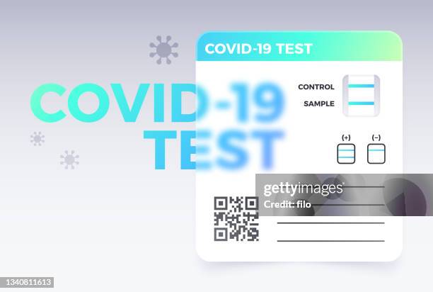 covid-19 at home test - disease vector stock illustrations