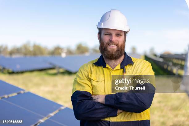 portrait of experienced male technician - young australian man stock pictures, royalty-free photos & images