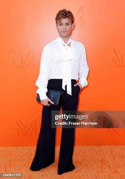 Garrett Clayton attends the MARCELL VON BERLIN Spring/Summer 2022 Runway Fashion Show on September 16, 2021 in Los Angeles, California.