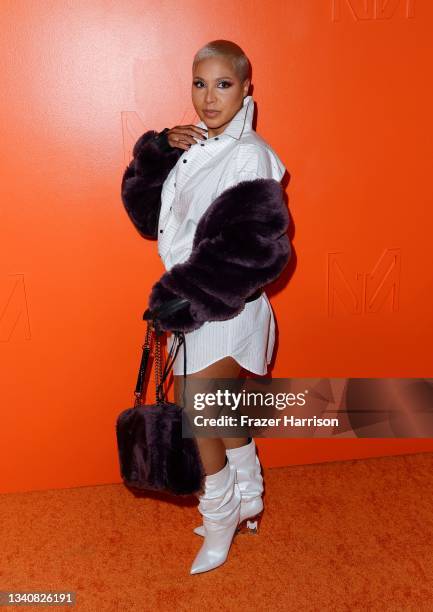Toni Braxton attends the MARCELL VON BERLIN Spring/Summer 2022 Runway Fashion Show on September 16, 2021 in Los Angeles, California.