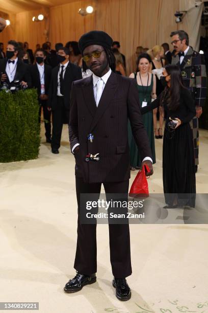 Dev Hynes attends 2021 Costume Institute Benefit - In America: A Lexicon of Fashion at the Metropolitan Museum of Art on September 13, 2021 in New...