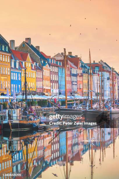 nyhavn in copenhagen, denmark - copenhagen harbour stock pictures, royalty-free photos & images