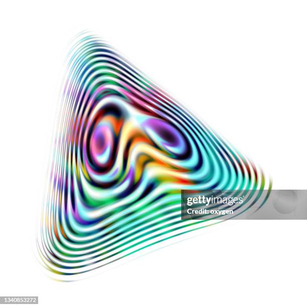 abstract neon striped triangle shape distorted wave glitch on white background - ghost the musical stock pictures, royalty-free photos & images