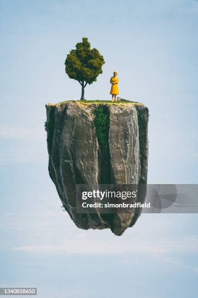 miniature woman, queen of the world - crazy old lady stock pictures, royalty-free photos & images