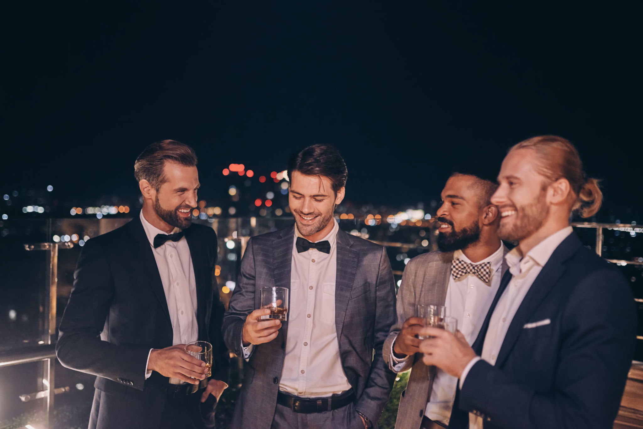 party guests smiling