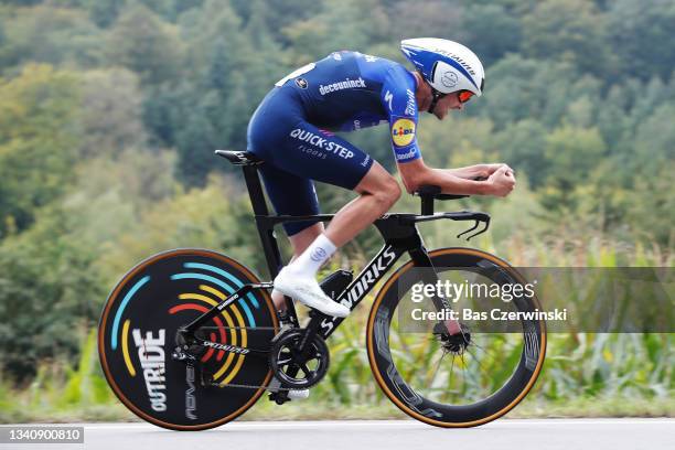 Pieter Serry of Belgium and Team Deceuninck - Quick-Step sprints during the 81st Skoda-Tour De Luxembourg 2021, Stage 4 a 25,4km Individual Time...