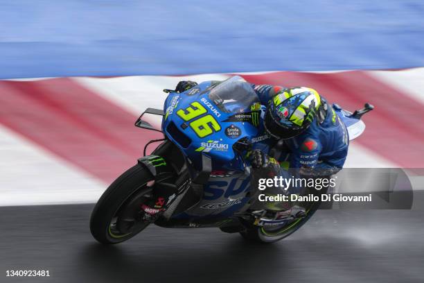 Joan Mir of Spain and Team Suzuki Ecstar during the Free Practice 2 of Gran Premio OCTO di San Marino e della Riviera di Rimini at Misano World...