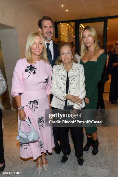 Prince Paul of Greece, his wife Princess Marie-Chantal of Greece, their daughter Princess Maria Olympia of Greece and Doris Brynner attend Doris...