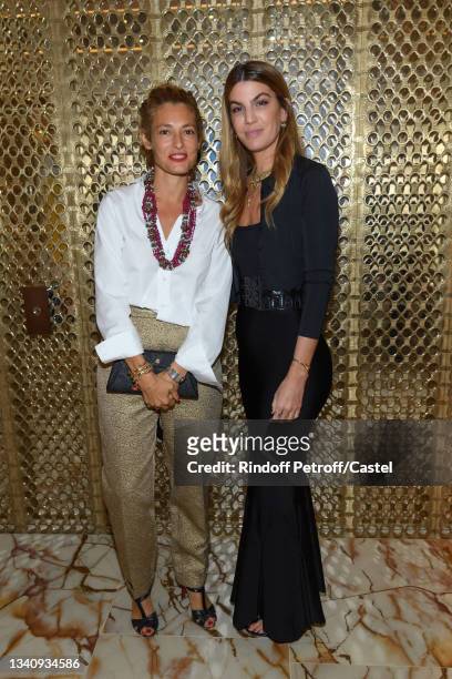 Ginevra Elkann and Bianca Brandolini d'Adda attend Doris Brynner celebrates her 90th Birthday at "Le Cheval Blanc Paris" Restaurant on September 16,...