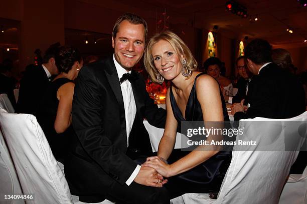 German Health Minister Daniel Bahr and wife Judy Witten attend the Bundespresseball at Hotel Intercontinental on November 25, 2011 in Berlin, Germany.