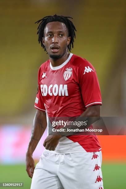 Gelson Martins of AS Monaco looks on during the UEFA Europa League group B match between AS Monaco and Sturm Graz at Stade Louis II on September 16,...