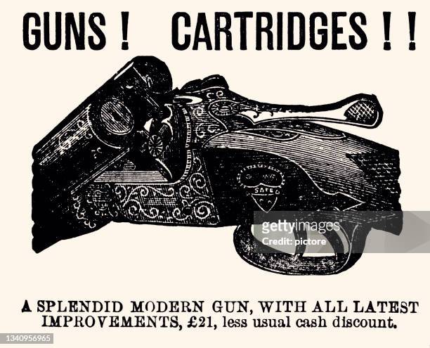 ilustraciones, imágenes clip art, dibujos animados e iconos de stock de antique gun 1887 (alta resolución con mucho detalle) - 1887