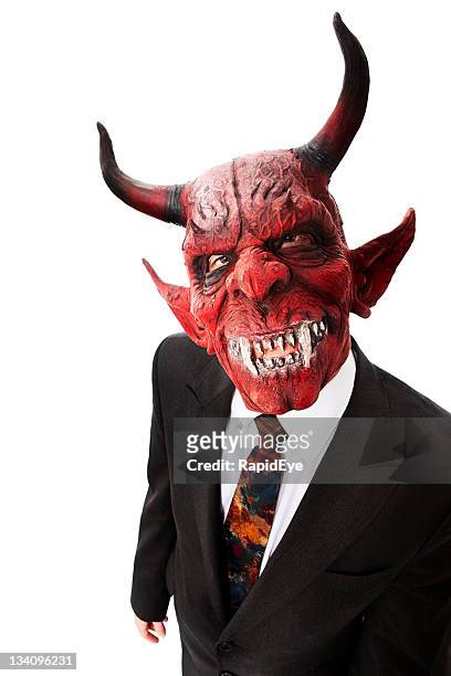 business demon - horned stockfoto's en -beelden